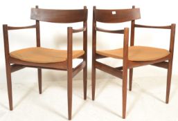 MANNER OF ARNE VODDER - PAIR OF DANISH TEAK CARVER
