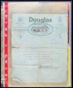 MOTORCYCLING - Collection of postcards (69) showing motorcycles. Also vintage ephemera (inc