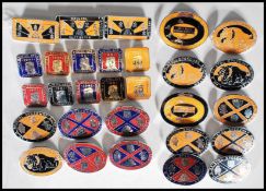 A collection of 1970's/1980's Bristol Bulldogs Speedway supporters badges to include a selection