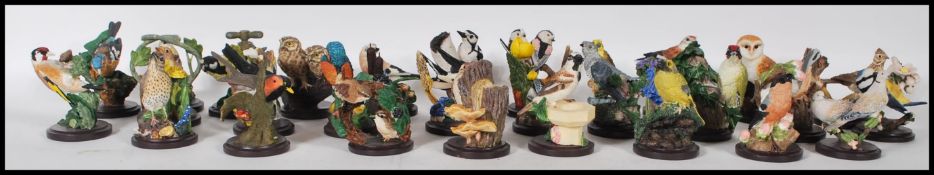 A large collection of composite figures modelled as wild birds from The Country Bird Collection,