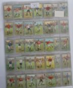 A full set of 100 Gallaher's Association Football Club Colours cigarette / trade cards preserved
