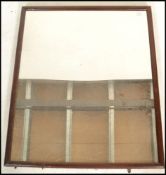 A large 19th Century Victorian shop / public house mirror, painted frame with heavy inset mirror