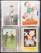Golf. Postcard collection both vintage & modern of golfers, comic and courses etc plus few other