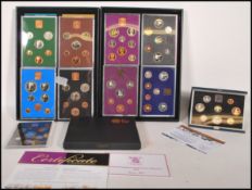 A collection of Royal Mint Proof Sets Of Coins to include 1970, 1971, 1972, 1974, 1978, 1975,