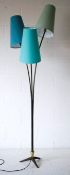 STUNNING 1950'S TRIPLE RETRO FLOOR STANDING LAMP
