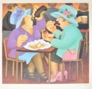 AFTER BERYL COOK SIGNED PRINT ENTITLED ' LADIES WHO LUNCH '