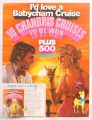 VINTAGE 1970'S BABYCHAM PROMOTIONAL ADVERTISING CARD GIVE AWAY