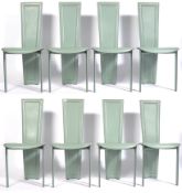QUIA ITALIAN MINT GREEN LEATHER DINING CHAIRS