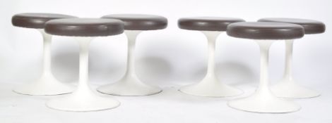SET OF SIX 1970'S TULIP BASED STOOLS