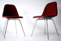 HERMAN MILLER ORIGINAL DSX SHELL SIDE CHAIRS BY CHARLES & RAY EAMES
