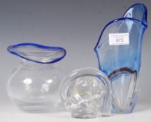 ADAM JABLONSKI 1970'S POLISH RETRO STUDIO ART GLASS VASES