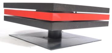 CONTEMPORARY THREE TIERED SWING EBONISED COFFEE TA