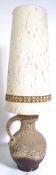 WEST GERMAN 1960'S RETRO STUDIO ART POTTERY LAMP AND SHADE