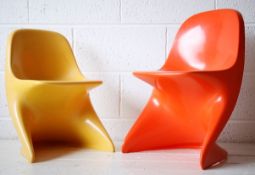 PAIR OF 1970'S PLASTIC CASALINO CHAIRS BY A. BEGGE FOR CASALA