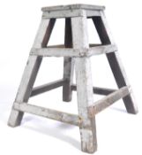 VINTAGE INDUSTRIAL WOODEN PLANT STAND / FLORIST STAND