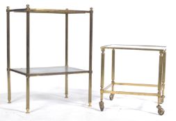 ITALIAN ANTIQUE STYLE OCCASIONAL TROLLY TABLE AND OCCASIONAL TABLE