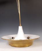 1950'S RETRO VINTAGE INDUSTRIAL BRASS CEILING LIGHT PENDANT