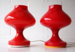 OPP JIHALAVA CZECH RETRO STUDIO GLASS TABLE LAMPS BY STEFAN TABERY