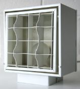 FALKENBERG BELYSNING RARE SWEDISH 1970'S METAL CUBE LAMP