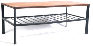 BELIEVED LADDERAX 1970'S VINTAGE TEAK AND METAL COFFEE TABLE