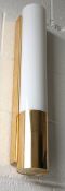 ORIGINAL 1980'S BRASS AND MILK GLASS WALL LIGHT BY GLASHUTTE