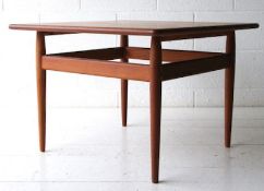 TRIOH MOBLER DANISH 1960'S TEAK WOOD COFFEE / CENTRE TABLE