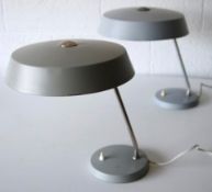 NEAR PAIR OF ORIGINAL 1950'S DESK LAMPS BY SZARVASI VAS FEMIPARI