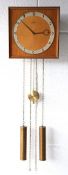 JUNGHANS 1960'S GERMAN RETRO VINTAGE TEAK WALL HANGING CLOCK