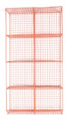 MID 20TH CENTURY RETRO EIGHT SECTION WIRE WALL STORAGE RACK
