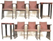 RARE SET OF 1930'S ART DECO CINEMA / THEATRE CAFE TABLE & CHAIRS SET