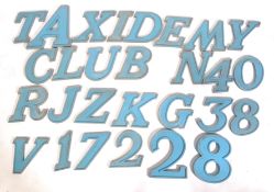 1950'S VINTAGE BLUE SHOP ADVERTISING SIGN LETTERS