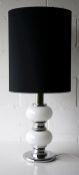 ORIGINAL 1970'S GERMAN CHROME AND GLASS TABLE LAMP BY SOLKEN LEUCHTEN