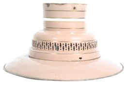 RARE 1940'S ENAMEL INDUSTRIAL STREET LAMP OF UFO SHAPE