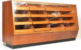 STAPLES EARLY 20TH CENTURY OAK SHOP HABERDASHERY DISPLAY COUNTER