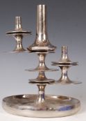 FRITZ NAGEL - 1960'S MODERNIST CHROME MODULAR CANDLESTICK