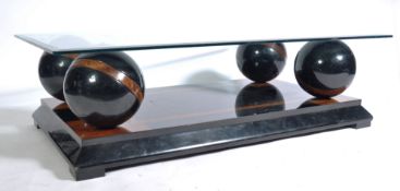 20TH CENTURY ITALIAN EBONISED WALNUT PANELLED COFF