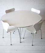 FRITZ HANSEN CHILDRENS TABLE AND CHAIRS BY A. JACOBSEN & P. HEIN
