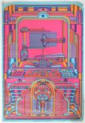 DAVE ROE PSYCHEDELIC 1960'S POP ART COLOUR LITHOGRAPH POSTER