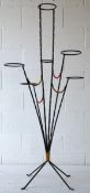 ORIGINAL 1950'S FRENCH VINTAGE SPUTNIK ATOMIC WIRE PLANT STAND