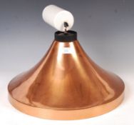 ORIGINAL 1970'S RETRO VINTAGE COPPER RISE AND FALL CEILING LAMP