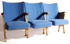 SET OF EARLY 20TH CENTURY DECO FOLDING CINEMA SEATS
