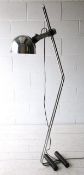 J PEREZ & P ARAGAY RARE AND UNUSUAL 1970'S CHROMED FLOOR LAMP