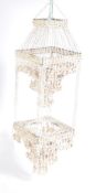 20TH CENTURY RETRO VINTAGE SEASHELL TIERED CHANDELIERS
