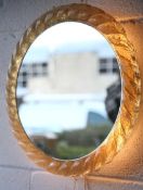 HILLEBRAND 1960'S RETRO VINTAGE ROUND ILLUMINATING VANITY MIRROR