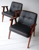 JOZEF CHIEROWSKI MODEL 366 1950'S POLISH ICON DESIGN EASY CHAIRS