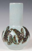 POOLE POTTERY ATLANTIS BLUE GLAZE VASE BY ALAN WHITE