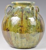EDWIN BEER FISHLEY NORTH DEVON FREMINGTON POTTERY OVOID VASE