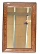 18TH CENTURY OYSTER WALNUT CUSHION MIRROR