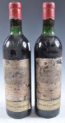 TWO BOTTLES OF 1970 CHATEAU DUHART MILON ROTHSCHILD