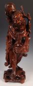 19TH CENTURY CHINESE CARVED FIGURINE OF AN IMMORTAL
